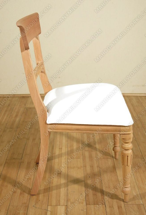 Solid Mahogany Unfinished Regency Dining Side Chair