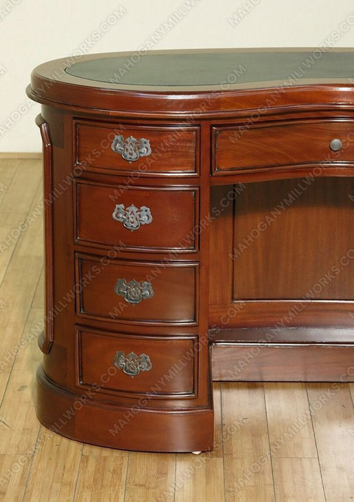 Mahogany Kidney Shape Desk