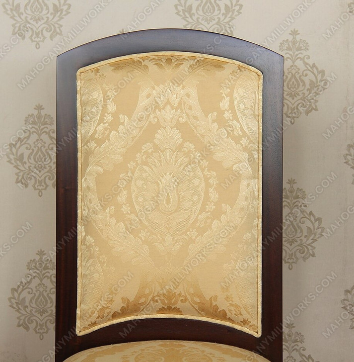 Burl & Gold French Style Upholstered Dining Chairs Set (8)