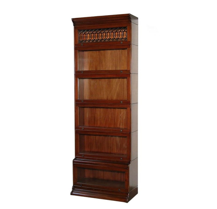 Mahogany 6-Stack 3-Unit Side x Side Bunching Barrister Bookcase