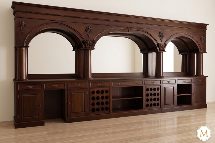 20ft Solid Mahogany Brunswick Pub Bar