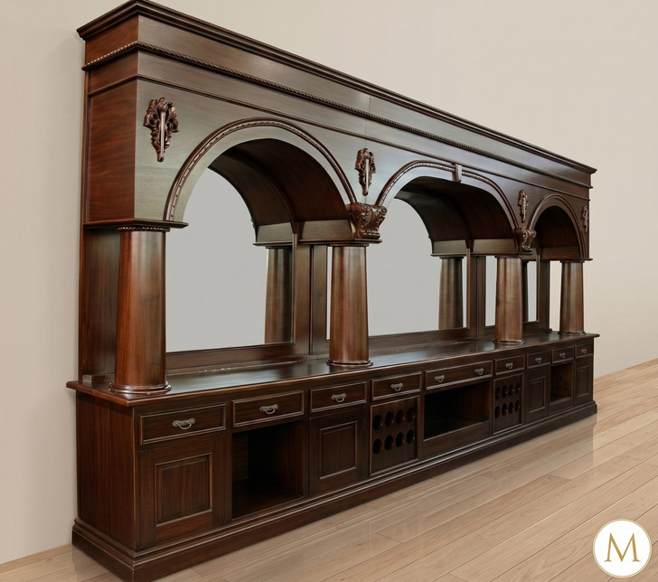 20ft Solid Mahogany Brunswick Pub Bar