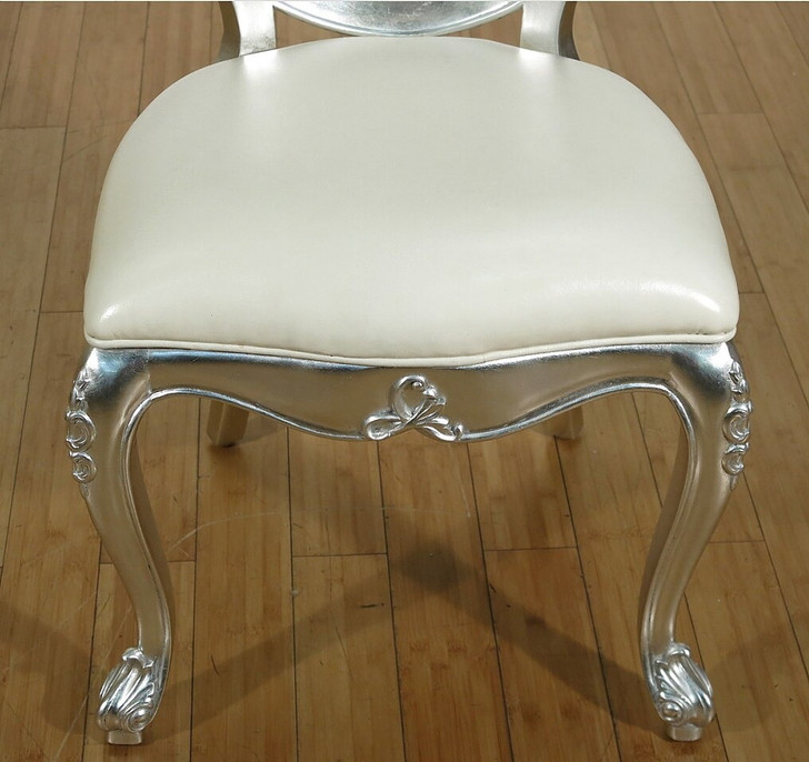 Silver Balloon Back Dining Chair Set (8) ~