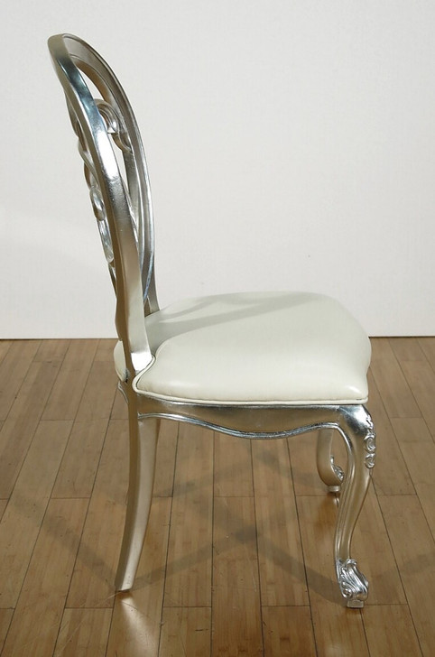 Silver Balloon Back Dining Chair Set (8) ~