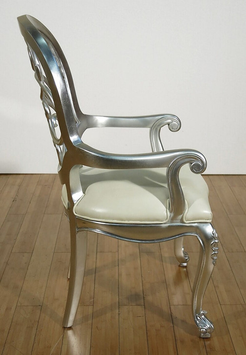 Silver Balloon Back Dining Chair Set (8) ~