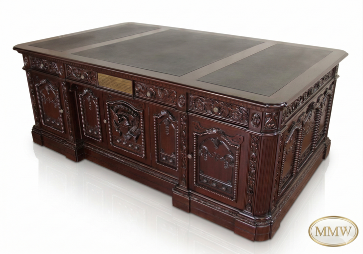 7ft Dark Walnut President's Resolute Desk