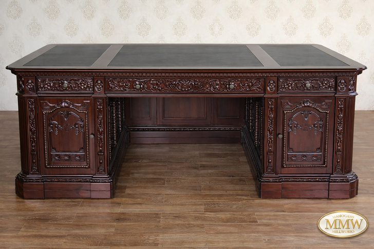 7ft Dark Walnut President's Resolute Desk