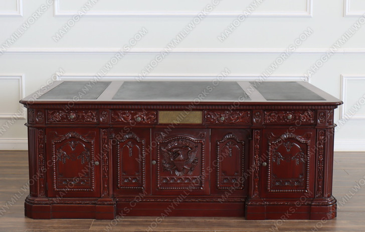 2pc Dark Mahogany Resolute Office Desk/Bookcase Set