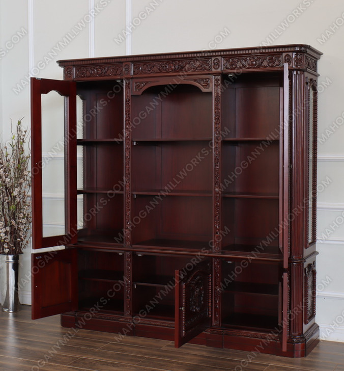 2pc Dark Mahogany Resolute Office Desk/Bookcase Set