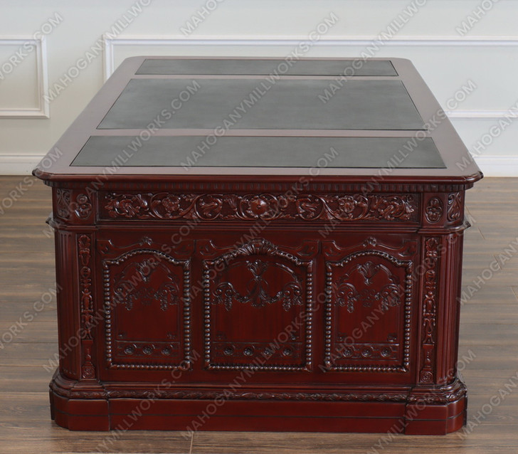 2pc Dark Mahogany Resolute Office Desk/Bookcase Set