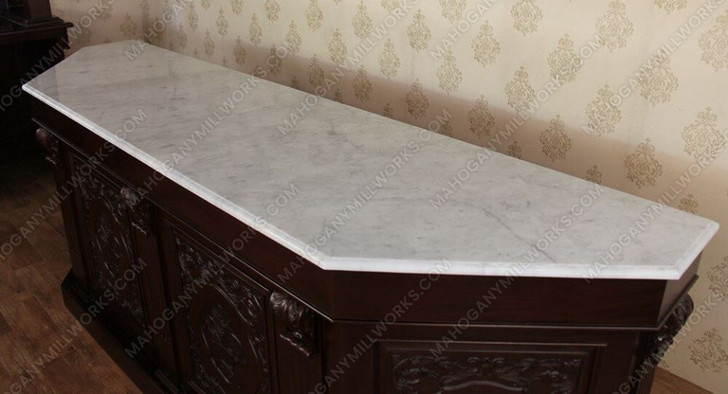 9ft Victorian Pub Bar w/ Marble Top