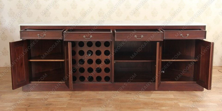 9ft Victorian Pub Bar w/ Marble Top
