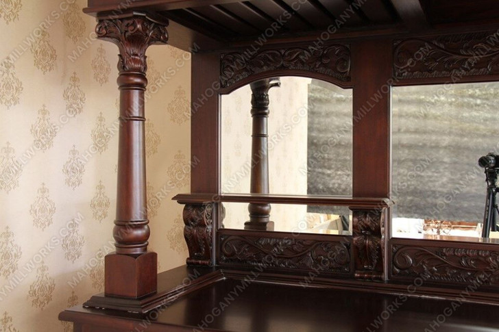 9ft Victorian Pub Bar w/ Marble Top