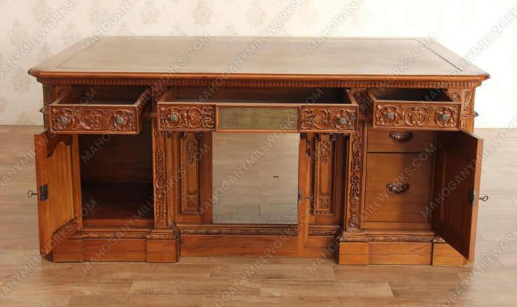 6ft Mahogany Presidential Resolute Executive Office Desk