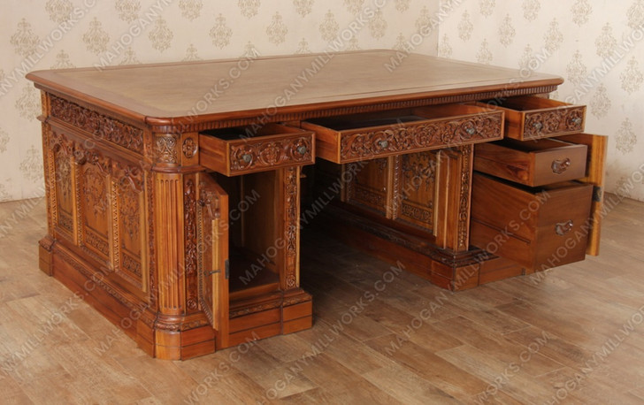 6ft Mahogany Presidential Resolute Executive Office Desk