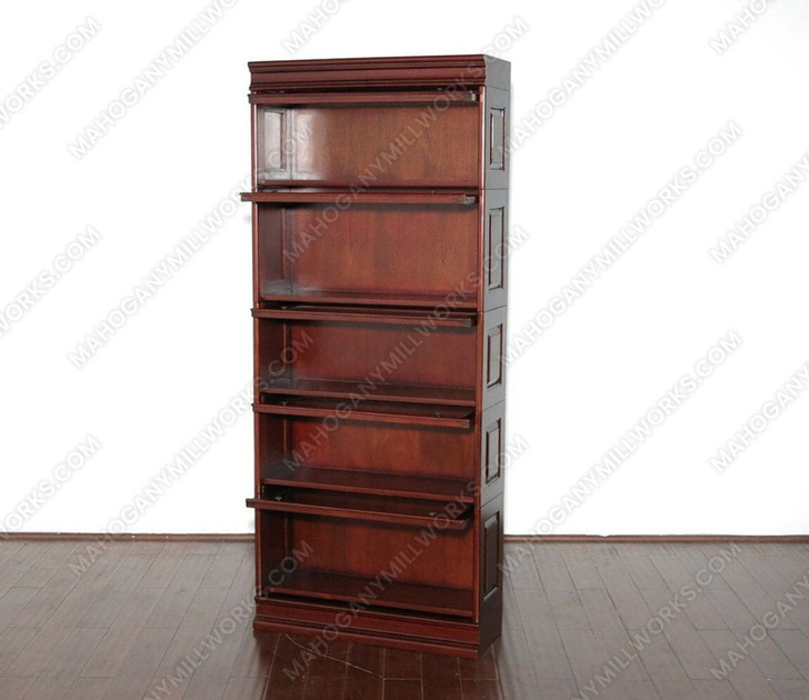 Cherry Finish Mahogany Barrister Lawyer's Bookcase w/ Interchangeable Stacks