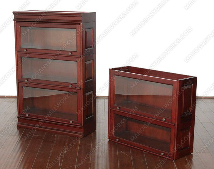 Cherry Finish Mahogany Barrister Lawyer's Bookcase w/ Interchangeable Stacks