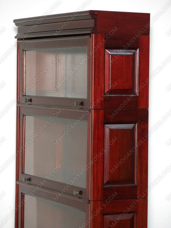 Cherry Finish Mahogany Barrister Lawyer's Bookcase w/ Interchangeable Stacks