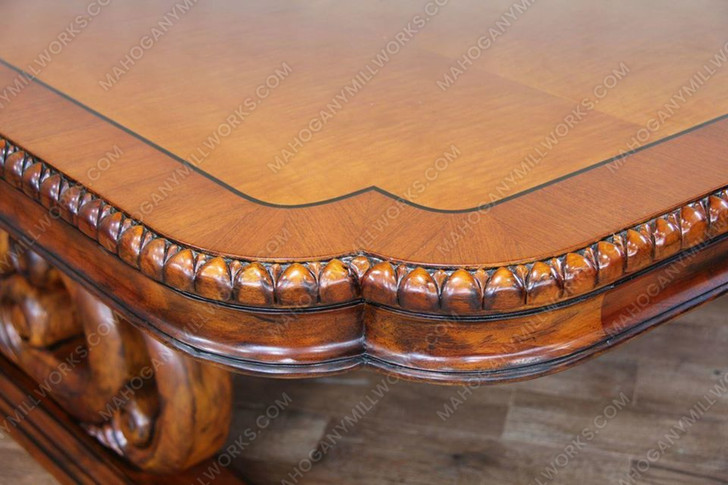 10ft Mahogany Jacobean Dining Table