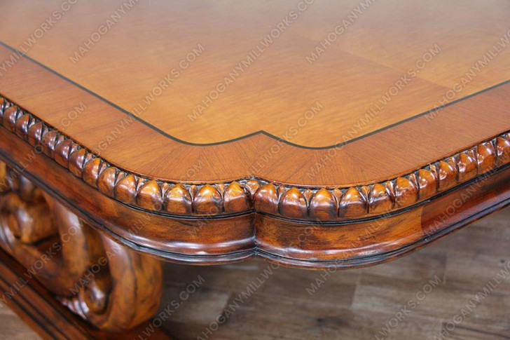 10ft Mahogany Jacobean Dining Table