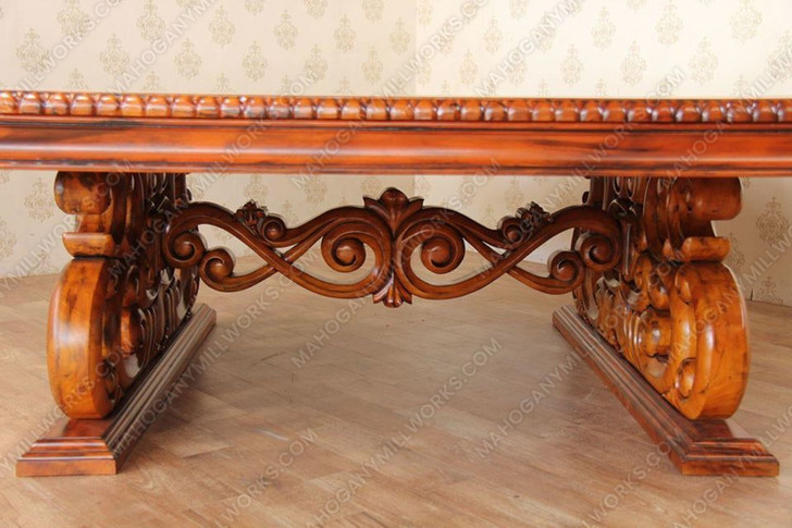 10ft Mahogany Jacobean Dining Table