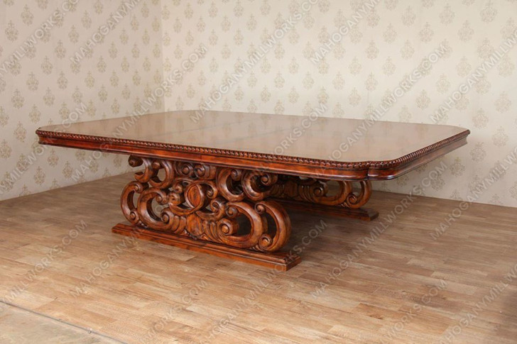 10ft Mahogany Jacobean Dining Table