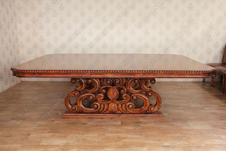 10ft Mahogany Jacobean Dining Table