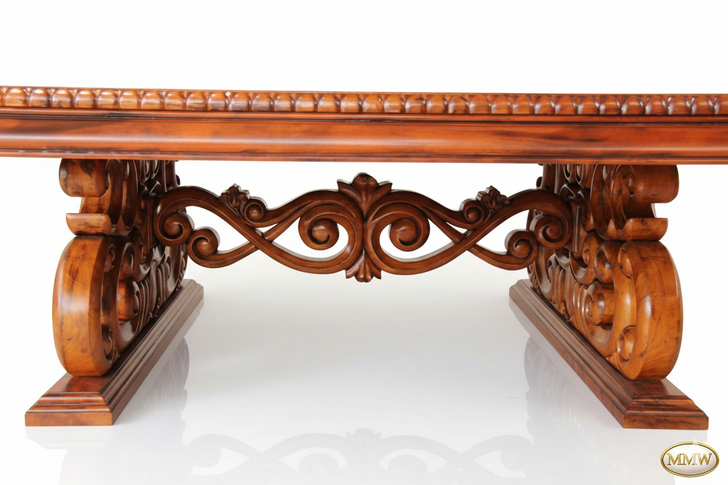 10ft Mahogany Jacobean Dining Table