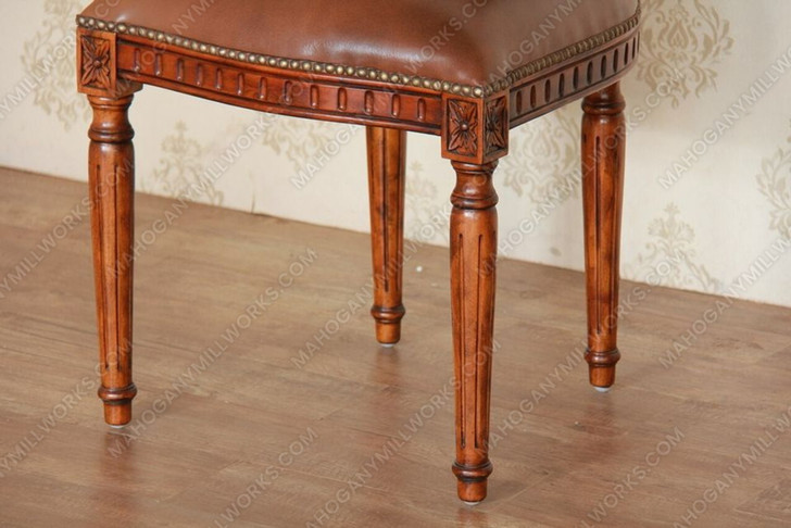 Genuine Leather Side Chairs Pair (2)