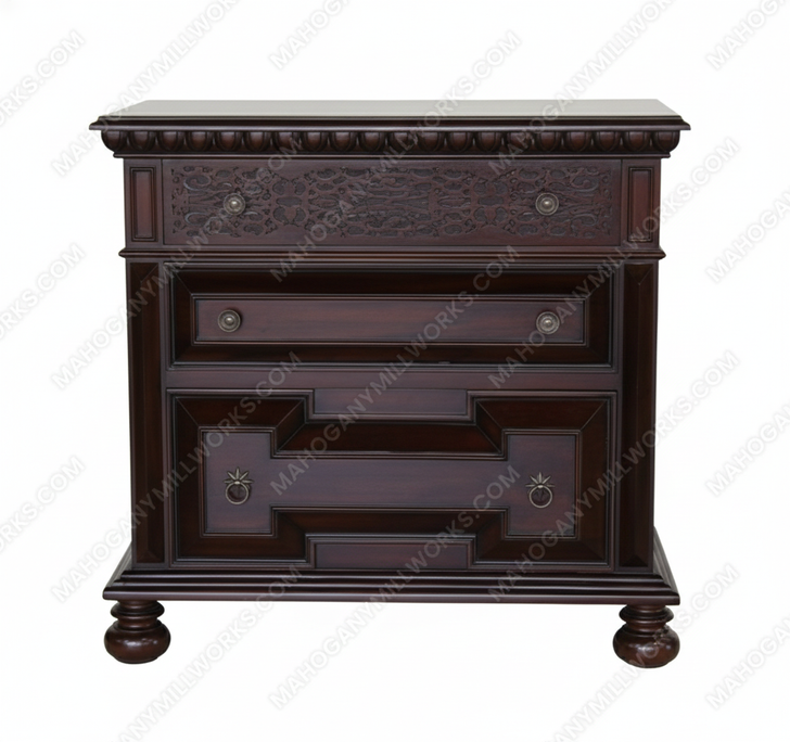 Casablanca Dark Salak Bedside Table Nightstand