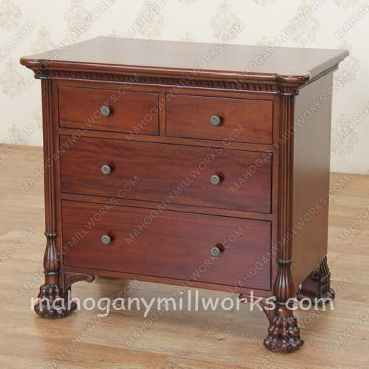 Mahogany 4 Drawer Classic Nightstand