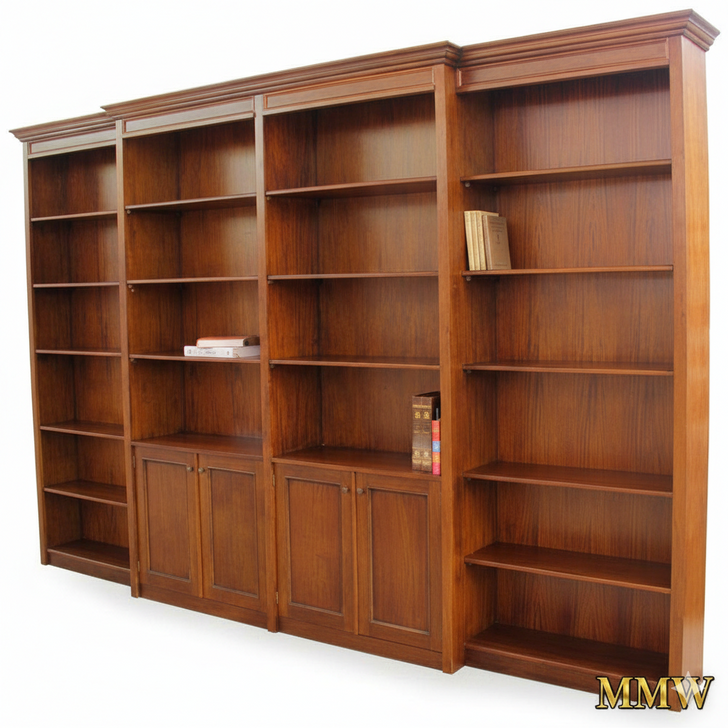 Large Traditional Mahogany Wall Bookcase