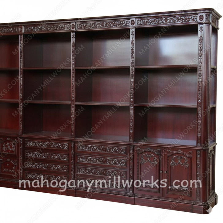 Large Cherry Resolute Open Gallery Bookcase