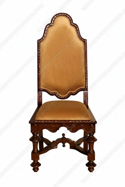 Mahogany Gothic Heavy Carved Chair