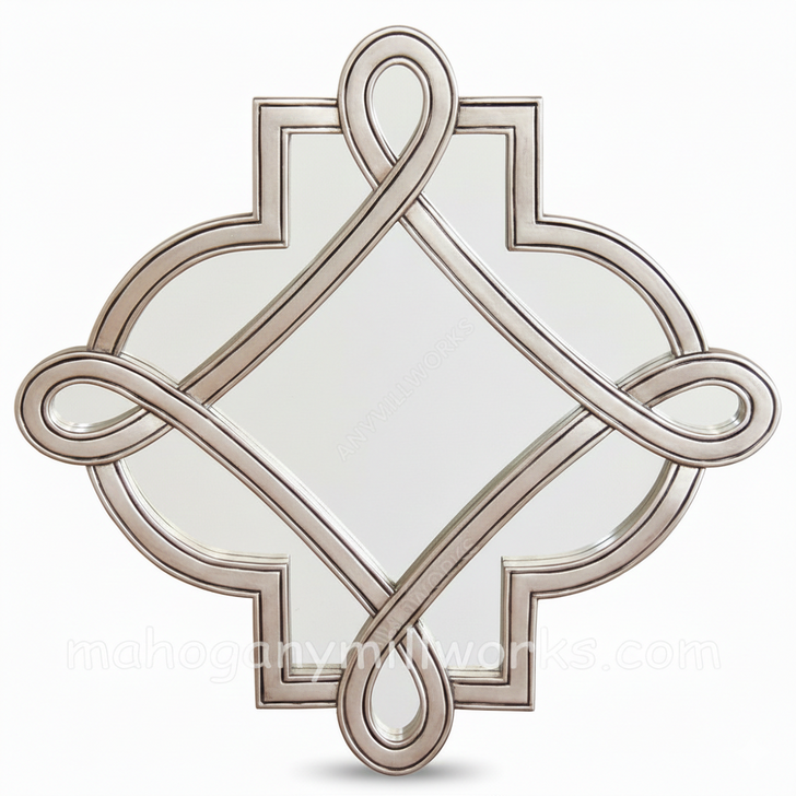 Silver Shaped Decorative Mirror