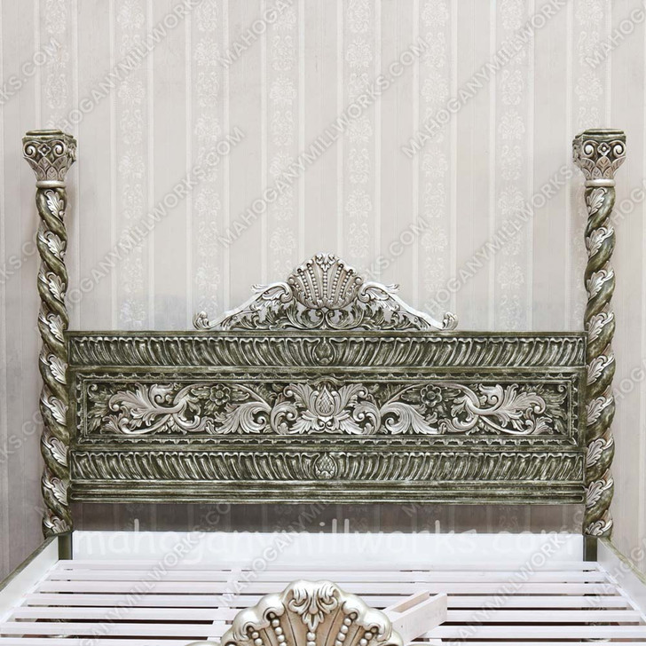 Venetian Baroque Hand-Carved Bed