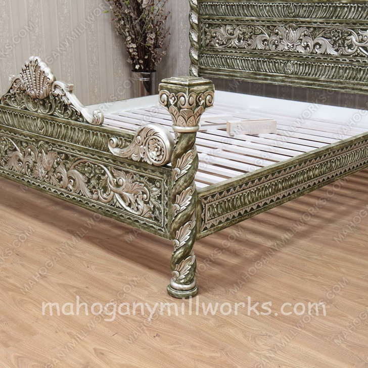 Venetian Baroque Hand-Carved Bed