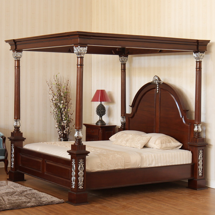 Crystal Sand Four Poster Canopy Bed