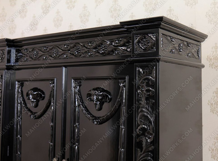 Black Gothic Ornate Wardrobe Armoire