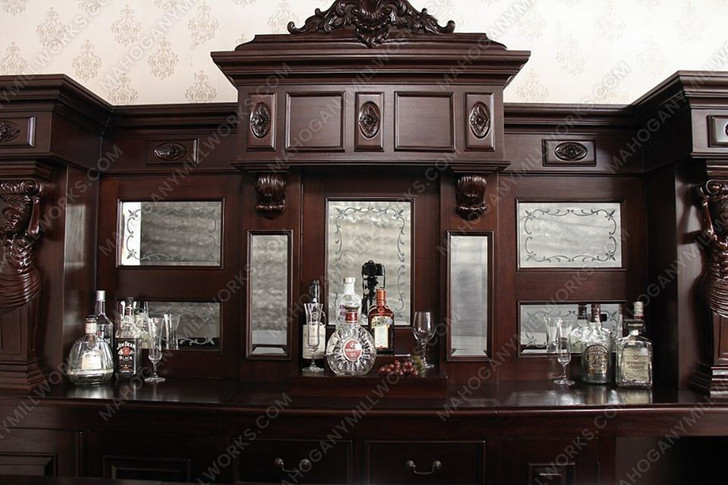 9ft Dark Victorian Saloon Pub Bar