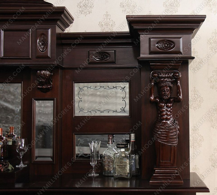 9ft Dark Victorian Saloon Pub Bar