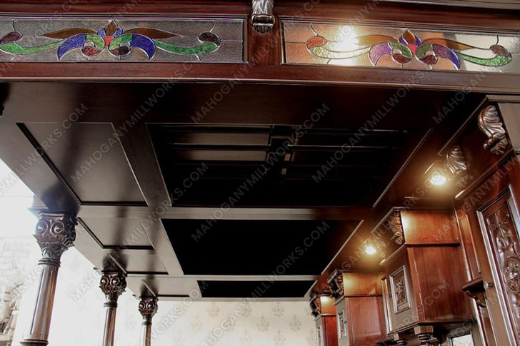 Versailles 11ft Gothic Stained Glass Canopy Pub Bar Set