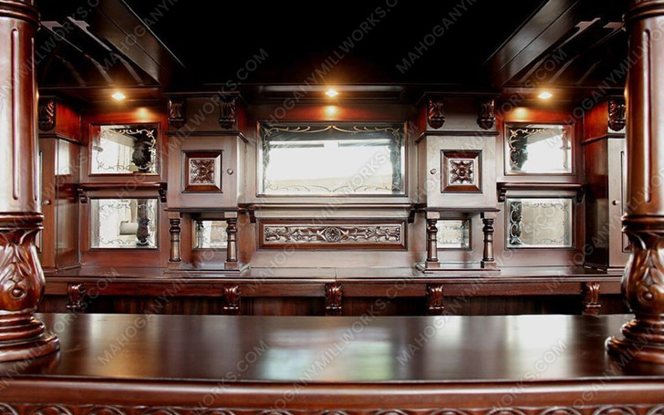 Versailles 11ft Gothic Stained Glass Canopy Pub Bar Set