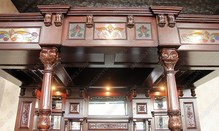 Versailles 11ft Gothic Stained Glass Canopy Pub Bar Set