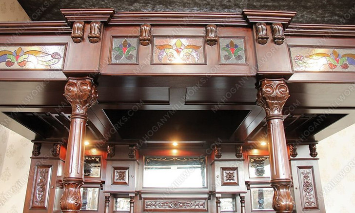 11ft Gothic Stained Glass Canopy Pub Bar