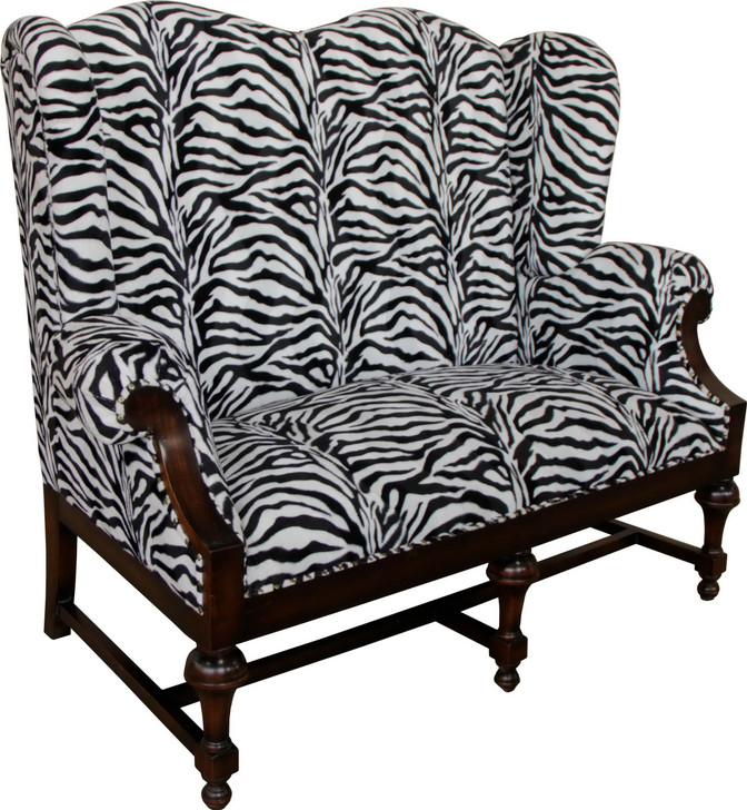 Safari 2 Seater Sofa with Zebra Fabric