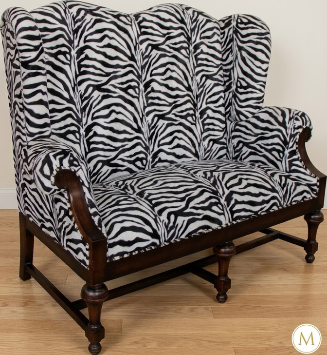 Safari 2 Seater Sofa with Zebra Fabric