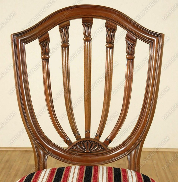 Pair of 2 Mahogany Hepplewhite Shield Back Arm Chairs