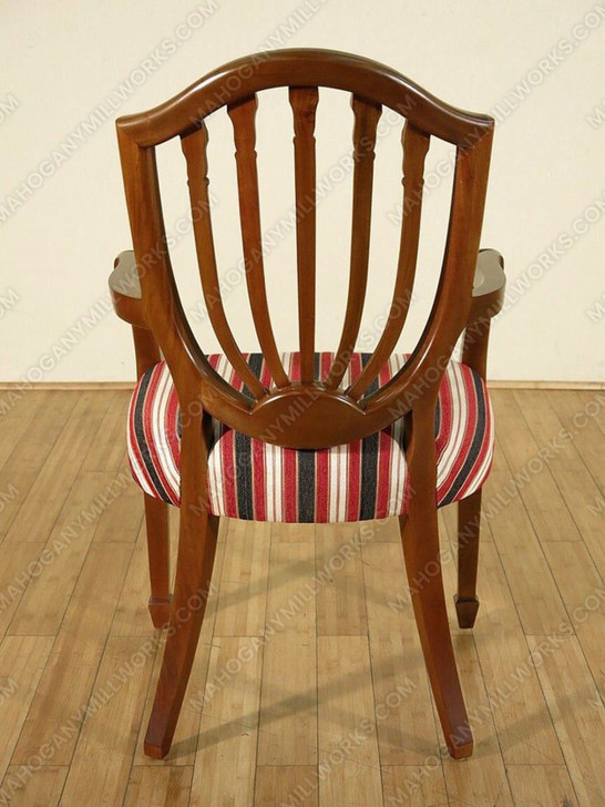 Pair of 2 Mahogany Hepplewhite Shield Back Arm Chairs