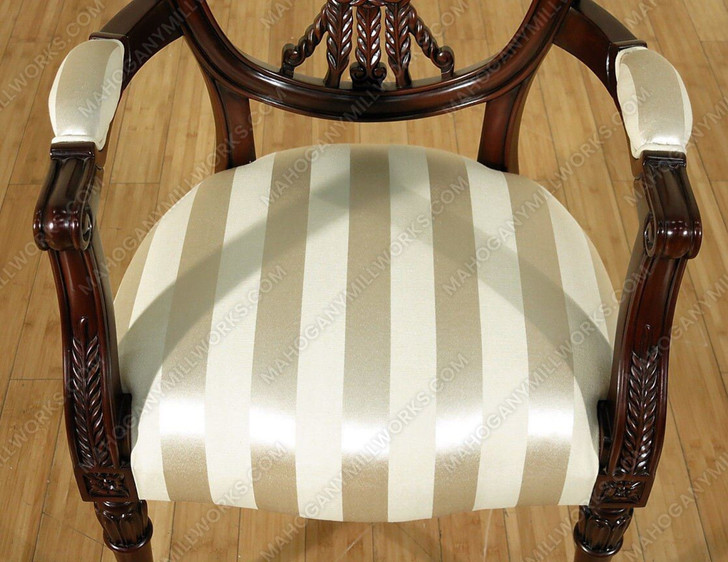 Pair of 2 Mahogany Hepplewhite Arm Chairs